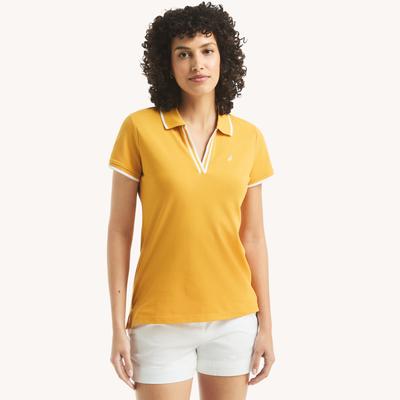 Nautica Women's Deck Polo Gold, S