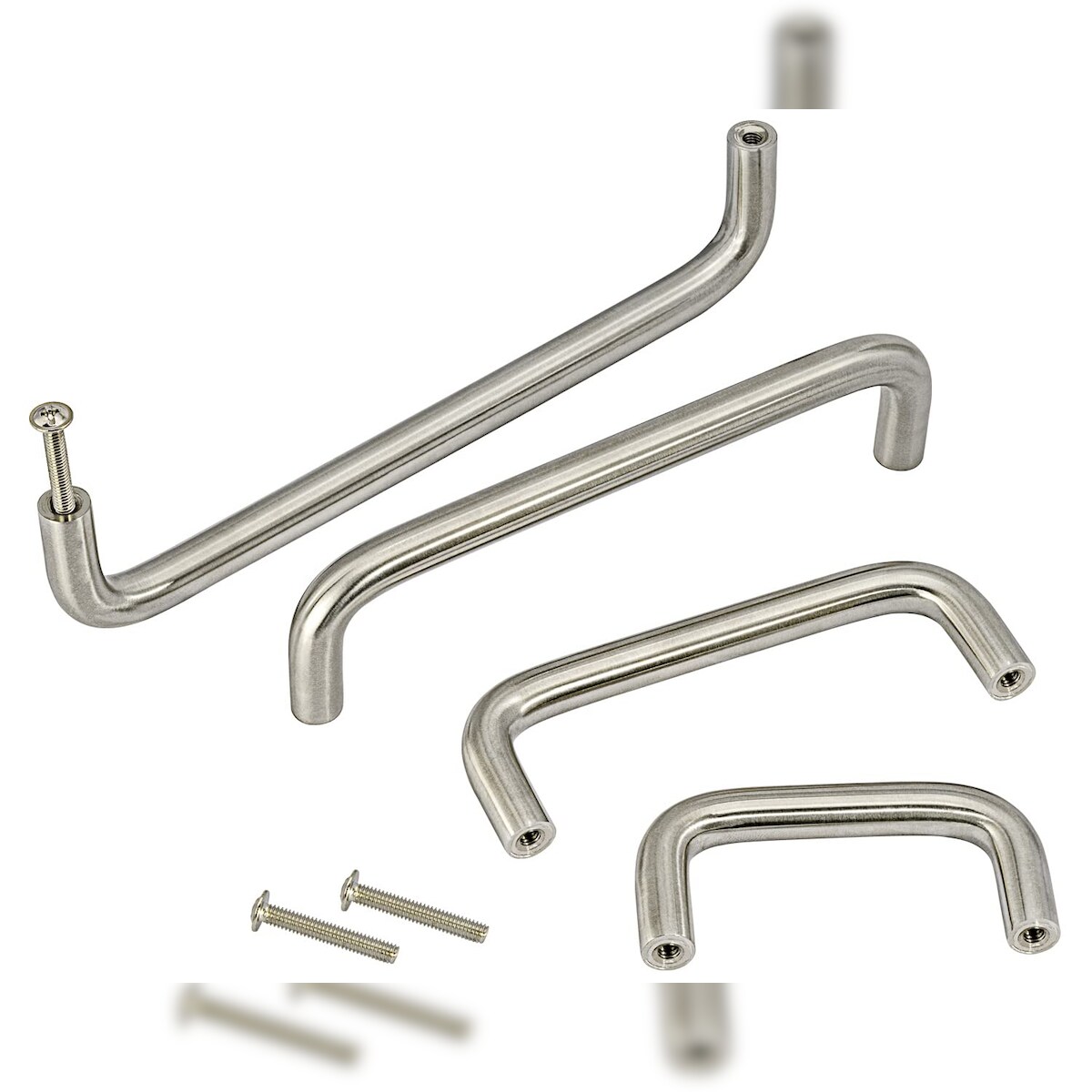 ID Dinkel 20er Set Möbelgriffe Schrankgriffe aus Echt Edelstahl Bügelgriff Griffe Möbel für Schränke 96mm Image