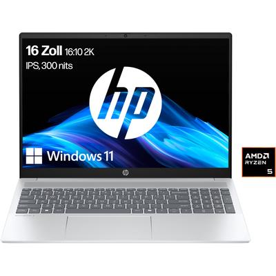 HP Notebook "OmniBook 5 16-ag1252ng", silber, 16 GB RAM 512 GB SSD, Ryzen™ AI 5, Windows 11 Home, Notebooks