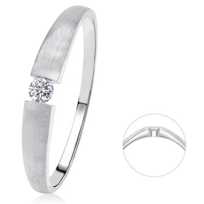 Diamantring ONE ELEMENT "0,05 ct Diamant Brillant Ring aus 585 Weißgold" Gr. 54, silber, Fingerringe, Damen, 54, 0,05 ct mit Diamant, Weißgold 585-Gold-Diamanten, Weißgold 585, Gold, Diamanten, für Damen – elegant, modern & vielseitig kombinierbar Image