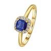 Diamantring ONE ELEMENT "0,12 ct Diamant Brillant Safir Ring" Gr. 54, gold, Fingerringe, Damen, 54, 0,12 ct mit Diamant, Gelbgold 585-Gold-Diamanten, Gelbgold 585, Gold, Diamanten, aus 585 Gelbgold – für Damen – elegant, modern & vielseitig...