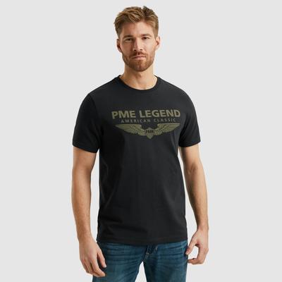 T-Shirt PME LEGEND, Herren, Gr. M, schwarz, Jersey, Obermaterial: 95% Baumwolle, 5% Elasthan, casual, schmal normal, Rundhals, Kurzarm eingesetzt Bündchen, Shirts, klassischer Rundhalsausschnitt Image
