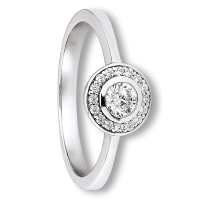Silberring ONE ELEMENT "Zirkonia Ring aus 925 Silber Zirkonia Ring aus 925 Silber" Gr. 54, silber, Fingerringe, Damen, 54,mit Zirkonia, Silber 925 (Sterlingsilber), edles Design – modisch & dezent zugleich Image