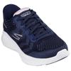 Slip-On Sneaker SKECHERS "GO WALK NOW-KHLOE", Damen, Gr. 36, blau (navy), Textil, sportlich, Schuhe, Freizeitschuh mit Fersenkissen und Slip-ins Technologie