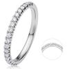 Diamantring ONE ELEMENT "0.33 ct Diamant Brillant Memoire Ring" Gr. 60, silber, Fingerringe, Damen, 60, 0,33 ct, Weißgold 585-Gold-Diamanten, Weißgold 585, Gold, Diamanten, aus 585 Weißgold – für Damen – klassisch & elegant im Design