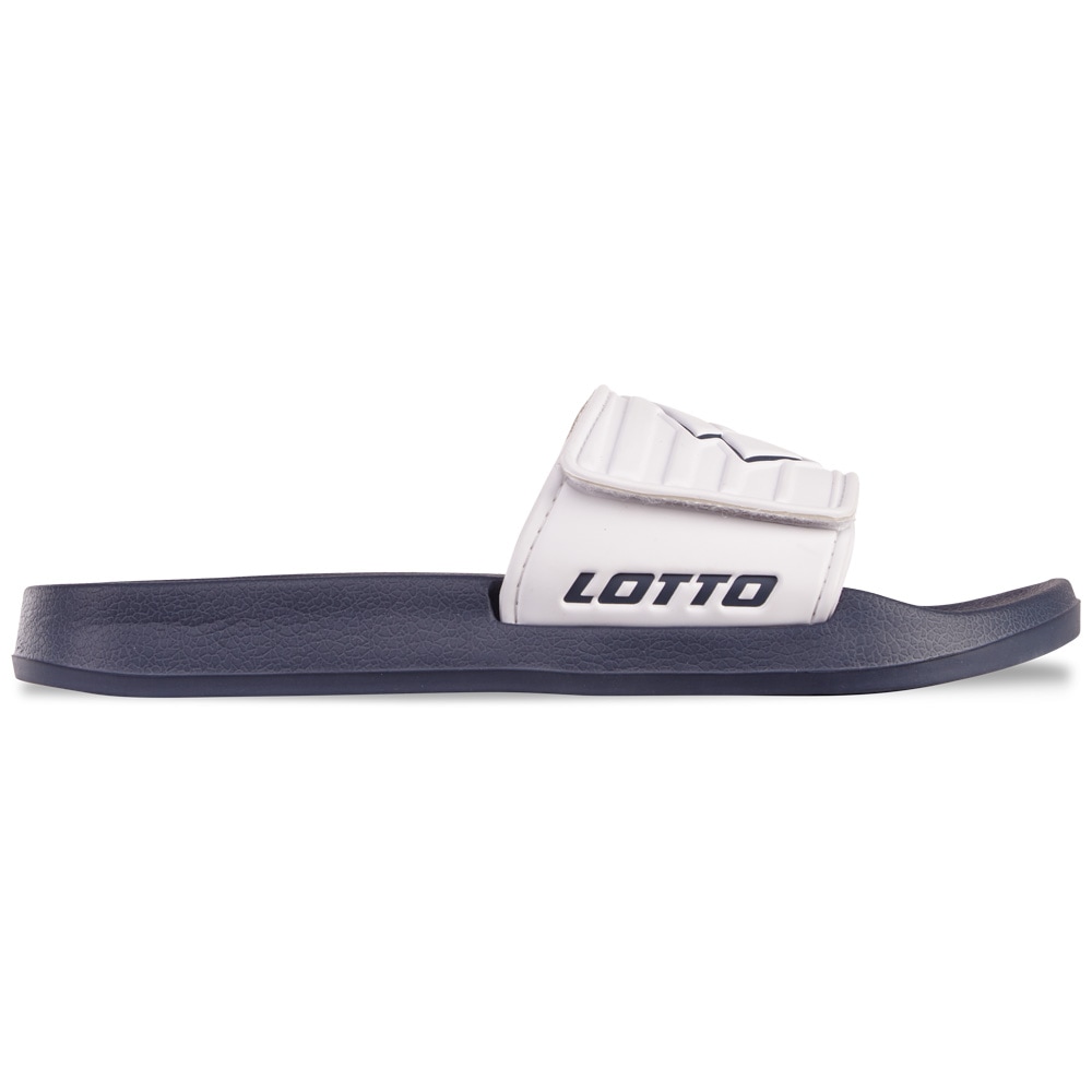 Badesandale LOTTO, Damen, Gr. 36, blau (navy, weiß), Synthetik, Schuhe, mit praktischem Klettverschluß