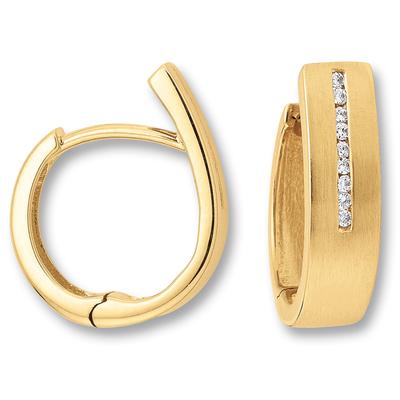 Paar Creolen ONE ELEMENT "0.09 ct Diamant Brillant Ohrringe Creolen", gold, Ohrringe, Damen, Damen, 0,09 ct mit Diamant, Gelbgold 585-Gold-Diamanten, Gelbgold 585, Gold, Diamanten, aus 585 Gelbgold – zeitlos schön – für besondere Momente gemacht Image