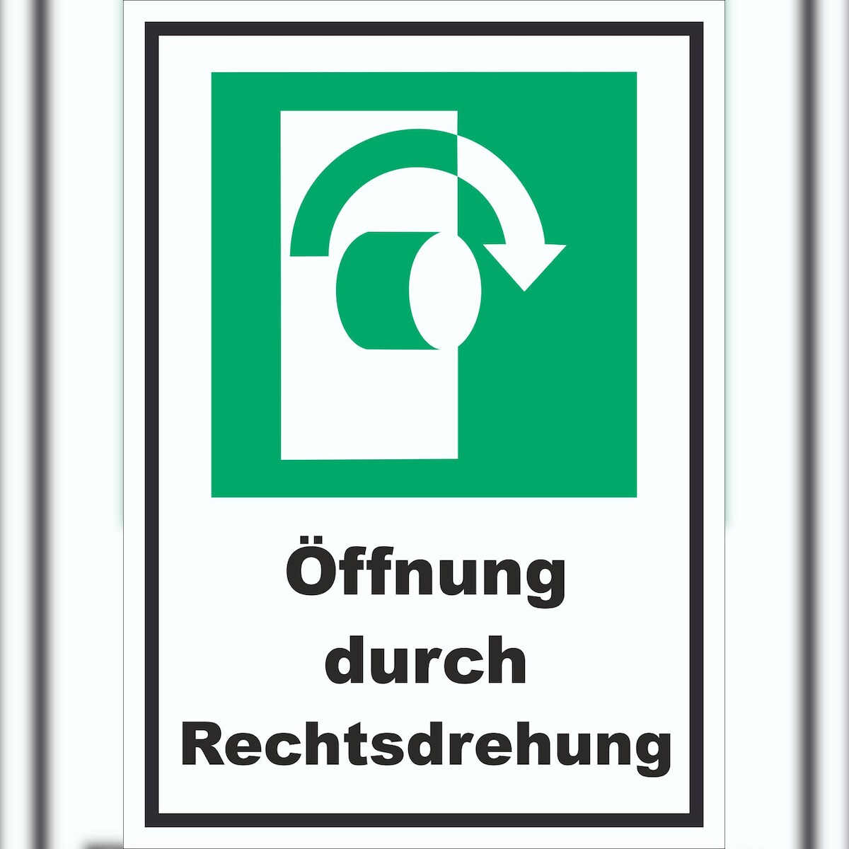 HB-Druck Öffnung durch Rechtsdrehung Schild A6 (105x148mm) Image