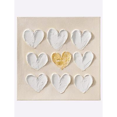 Gemälde, beige (farbe bild(er): natur, weiß), B:40cm H:40cm T:3,5cm, Bilder Image