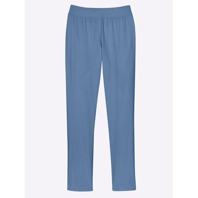Webhose CLASSIC BASICS, Damen, Gr. 42, Normalgrößen, blau (mittelblau), 72% Viskose, 25% Polyamid, 3% Elasthan, unifarben, 7/8-Länge, Hosen Image