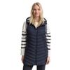 Steppweste TOM TAILOR, Damen, Gr. L, blau (sky captain blau), Steppware, Obermaterial: 100% Polyester. Futter: 100% Polyester, Strukturmuster, casual, regular fit ca. Mitte Oberschenkel, Westen, mit Kapuze