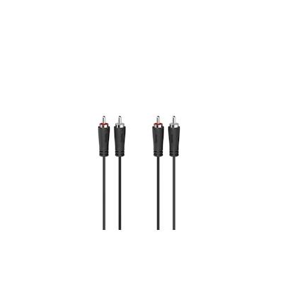 Hama 00205093 Audio-Kabel 5 m 2 x RCA Schwarz Image