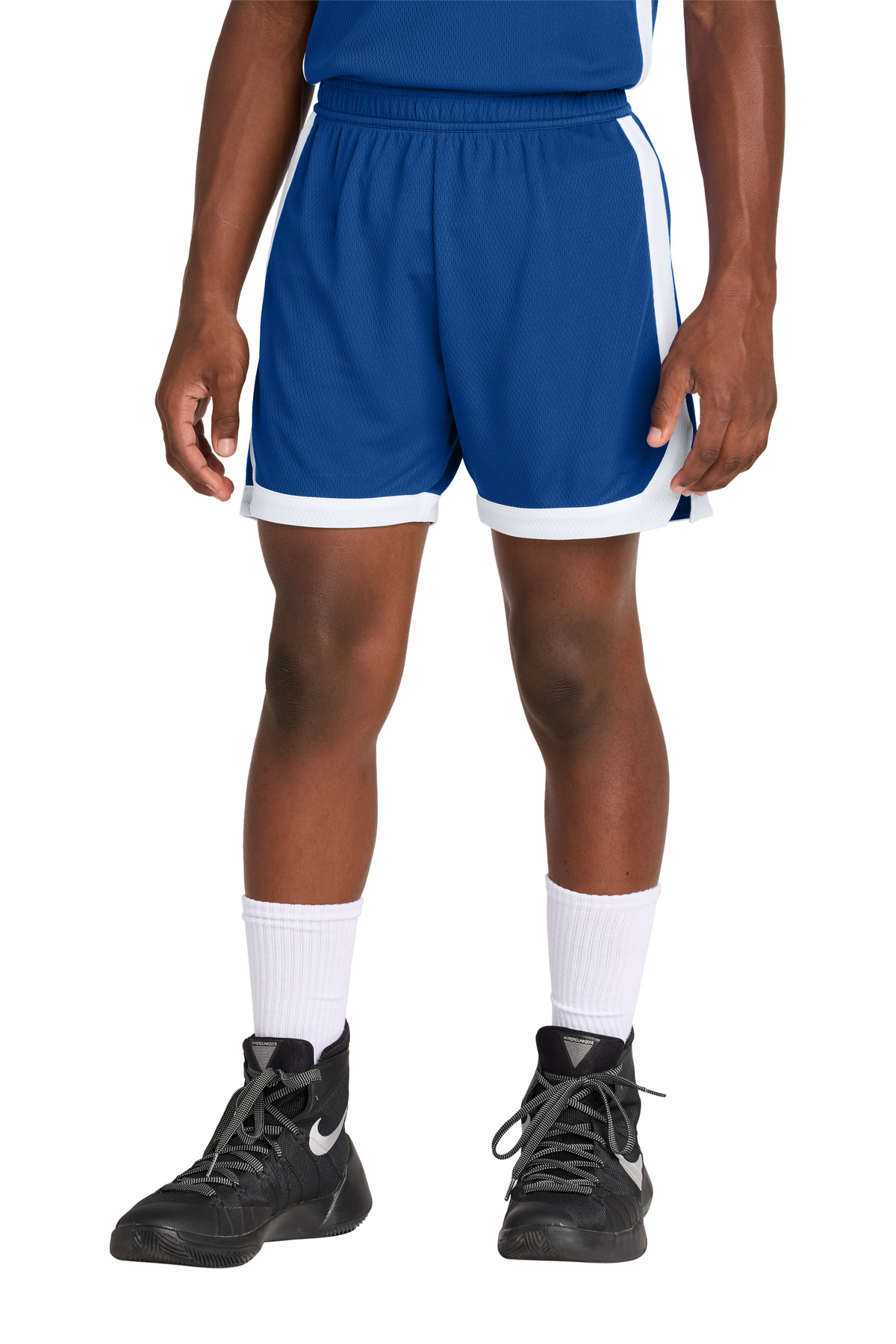 Sport-Tek YST901 Youth Rival Basketball 5' Short in True Royal/White size Medium | Polyester