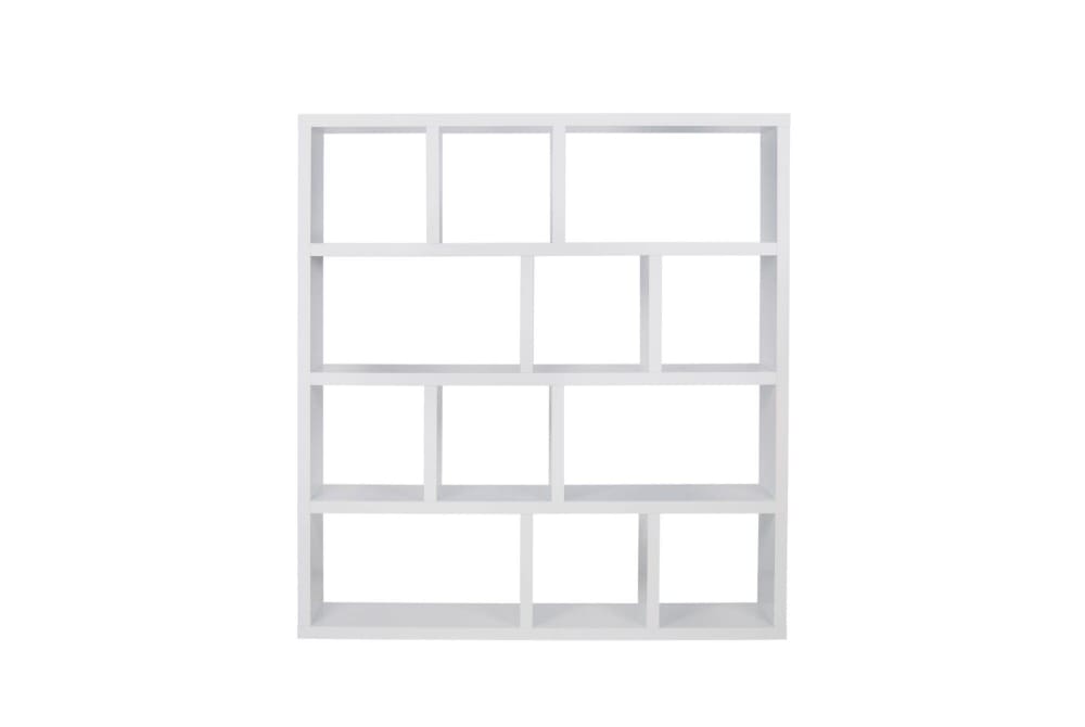 Bibliothèque 4 niveaux effet bois blanc