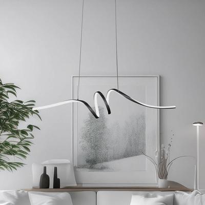 Milagro Lighting LED-Hängeleuchte Loop, Metall, schwarz-chrom, 4.000 K Image