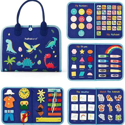 Montessori Toys Felt Busy Board Bag Early Education Puzzle Learning Board Montessori Training For Young ChildrenTeaching Aids