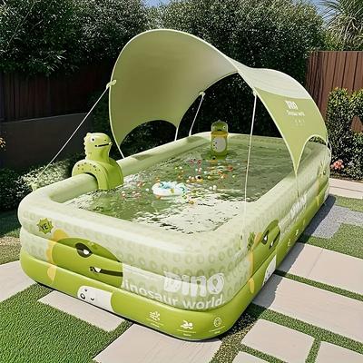 Adult Inflatable Swimming Pool with Free Inflation Tools, Large Outdoor Water Fun for Home and Family, Weekend Play, Summer Water Play,