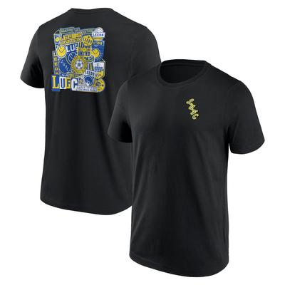 Leeds United T-Shirt mit Sticker-Grafik – Schwarz – Herren Image
