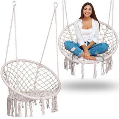 Beigefarbener BOHO-Hängeschaukel-Gartenstuhl Image