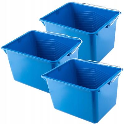 Farbeimer aus Kunststoff, Wassereimer, Putzeimer 8L, Blau, 3 Stück - Kadax Image