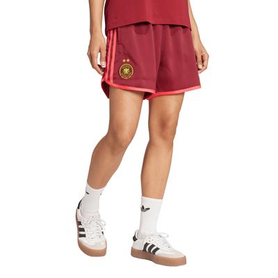 Germany adidas Travel Shorts - Burgunderrot - Frauen Image