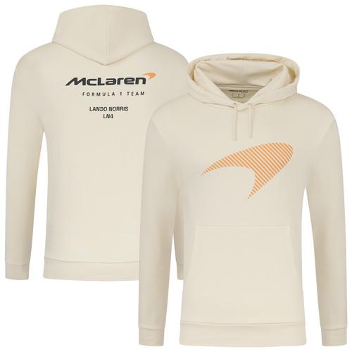 Sweat à capuche McLaren Lando Norris Driver - Crème - Unisexe - unisexe Taille: L