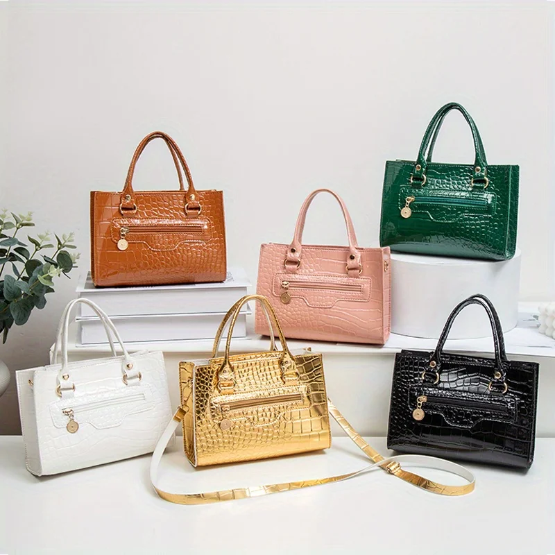 Nouveau sac pour femmes polyvalent à la mode et exquis à la mode nouveau sac de messager motif crocodile sac à main en relief polyvalent à la mode