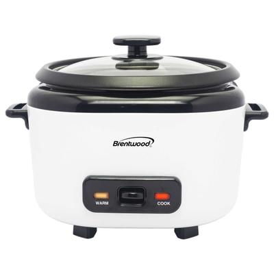 Brentwood Rc-5016W 8-Cups Uncooked/16-Cups Cooked Electric Rice Cooker With Measuring Cup And Spatula, White