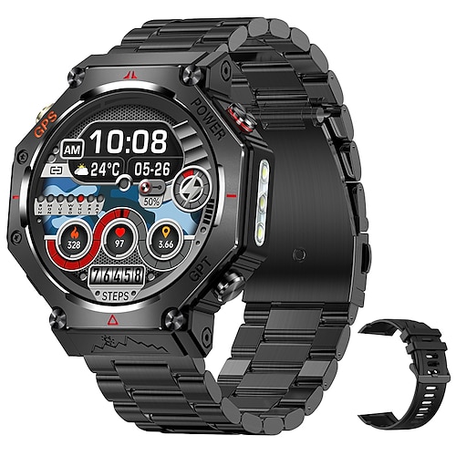 Nuovo smartwatch ChatGPT AI Assistant, impermeabile fino a 5 ATM, con GPS integrato, bussola GPS dual-band, sportivo, militare, da uomo e da donna.