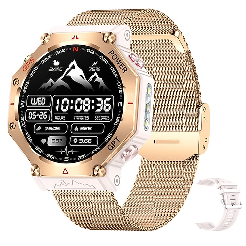 Nuovo smartwatch ChatGPT AI Assistant, impermeabile fino a 5 ATM, con GPS integrato, bussola GPS dual-band, sportivo, militare, da uomo e da donna.