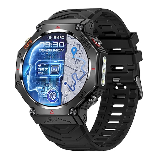 Nuovo smartwatch ChatGPT AI Assistant, impermeabile fino a 5 ATM, con GPS integrato, bussola GPS dual-band, sportivo, militare, da uomo e da donna.