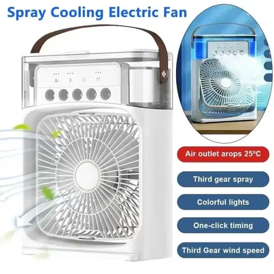 Portable Humidifier Air Conditioner Fan Household Hydrocooling Water mist Cooler Portable Air Adjustment For Office 3 Speed Fa