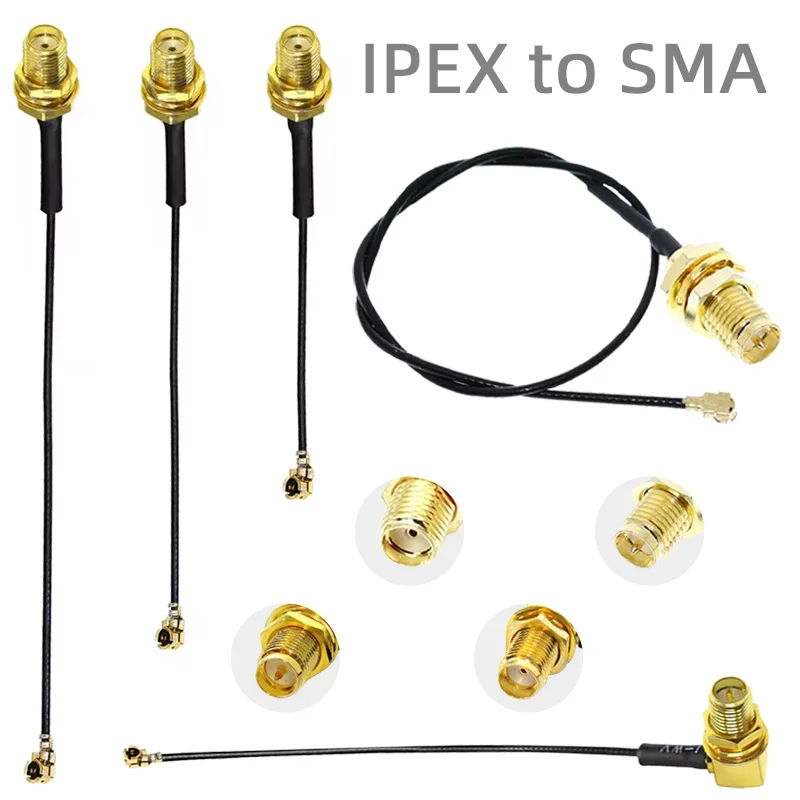 2/4/8 Stück RP SMA Pigtail Kabel 1,13 Kabel SMA Buchse auf UFL/U.FL Kabel für WiFi Antennenverlängerung Image