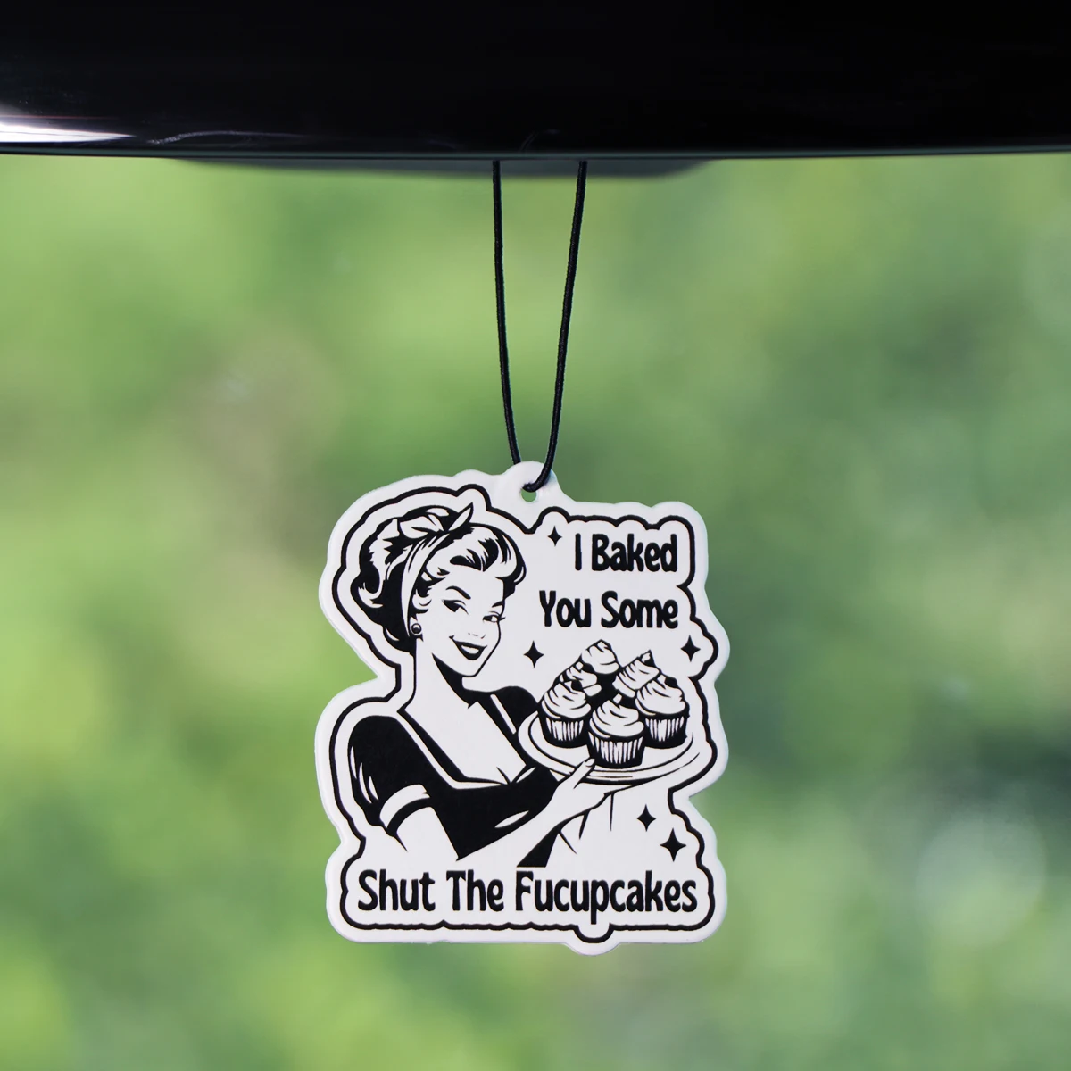 "I Baked You Some" Car Aromatherapy Tablets Car Interior Fragrance Pendant Air Freshener Rearview Mirror Hanging Decoration
