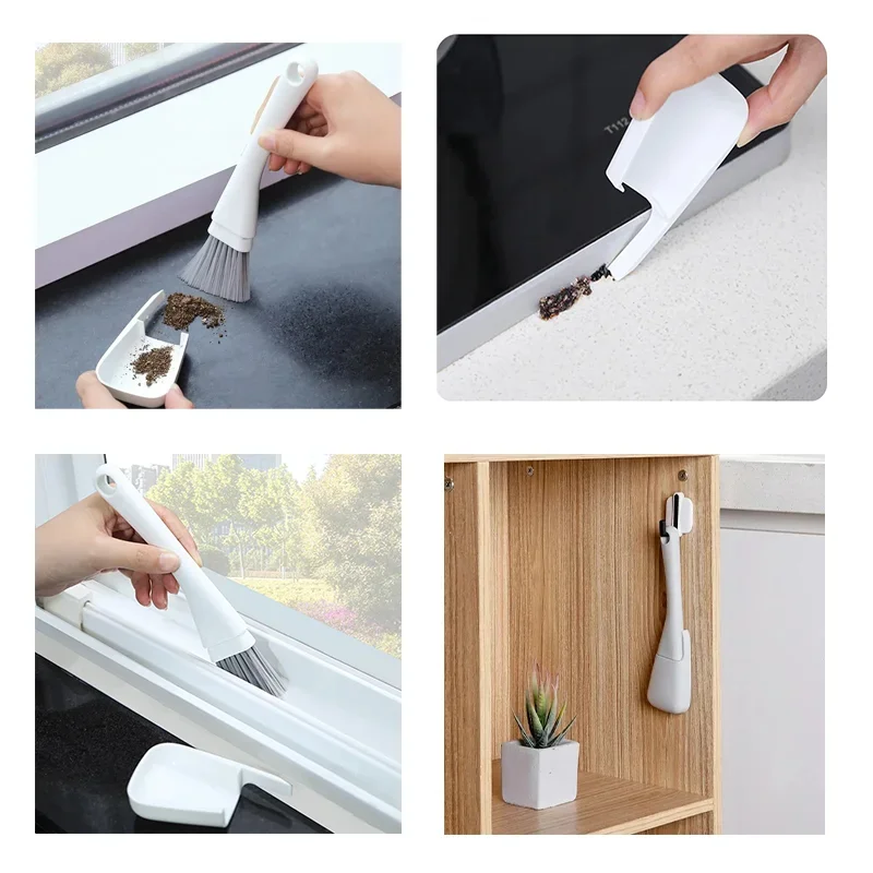 Reinigungsbürste für Fensterschlitze, Reinigungswerkzeug, multifunktionale Tür- und Fensternut, Keramikfliesen, Lücke, harte Bürste, Reinigung abgestorbener Ecken Image