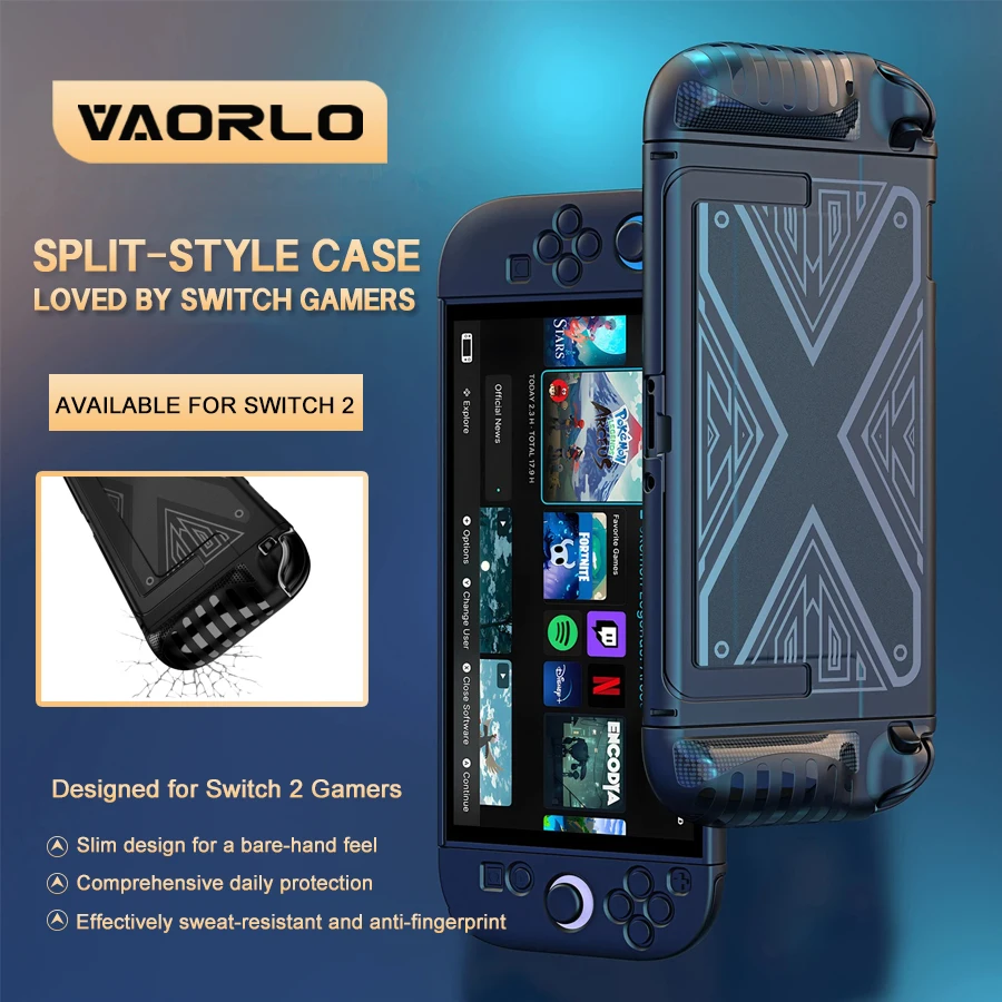 TPU + PC-Gehäuseschutz, Handschale, Anti-Drop-Gehäuse für Handheld-Spielekonsole, rutschfeste Vollschutzschale für NS Switch 2, Gaming-Zubehör Image