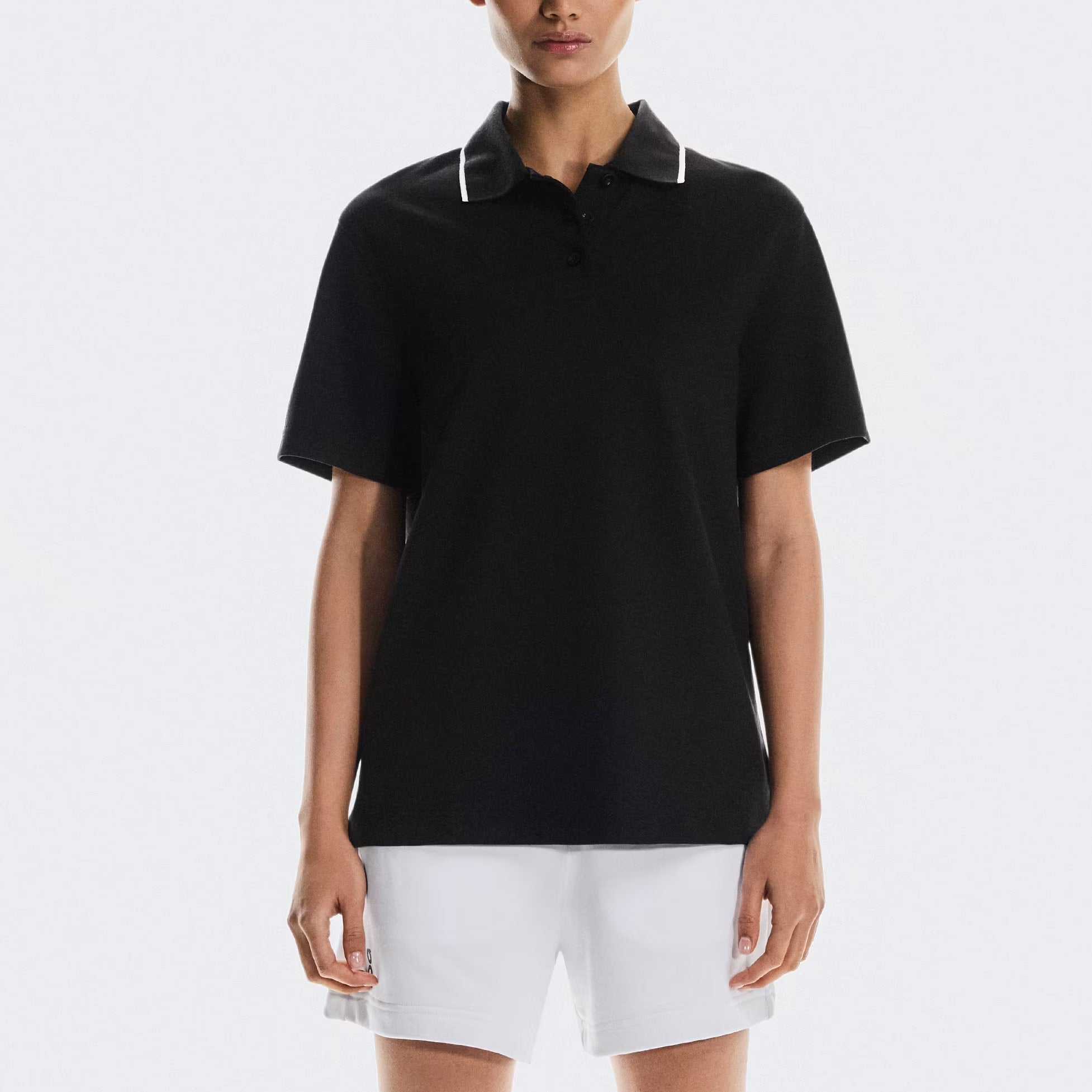 On Courtside Polo Women's Tennis Apparel Black