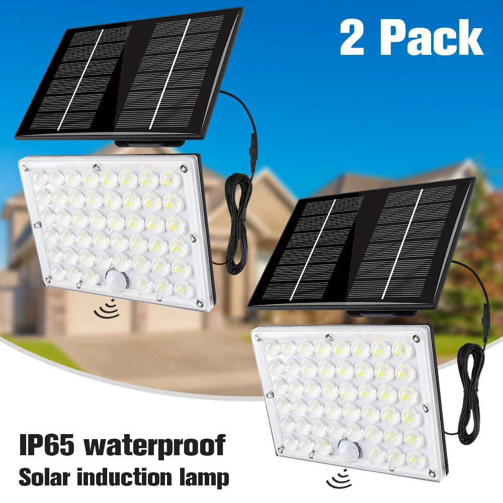 184 LED Solar-Flutlicht, 3 Modi, Bewegungsmelder, Strahler, wasserdicht, IP65, Wandbeleuchtung, Lampe für Garage, Garten, Straße, Pool