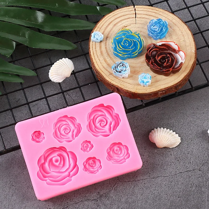 3D Blume Silikon Formen DIY Fondant Handwerk Kuchen Süßigkeiten Schokolade Eis Gebäck Backen Werkzeug Form Handgemachte Seife Form Kuchen Dekoration Image