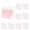 10 Stücke Rosa Schleife Geschenktüten PVC Transparent Süßigkeiten Snack Leckerli Tasche Mädchen Geburtstag Party Supplies Baby Dusche Dekoration Geschenk Verpackung