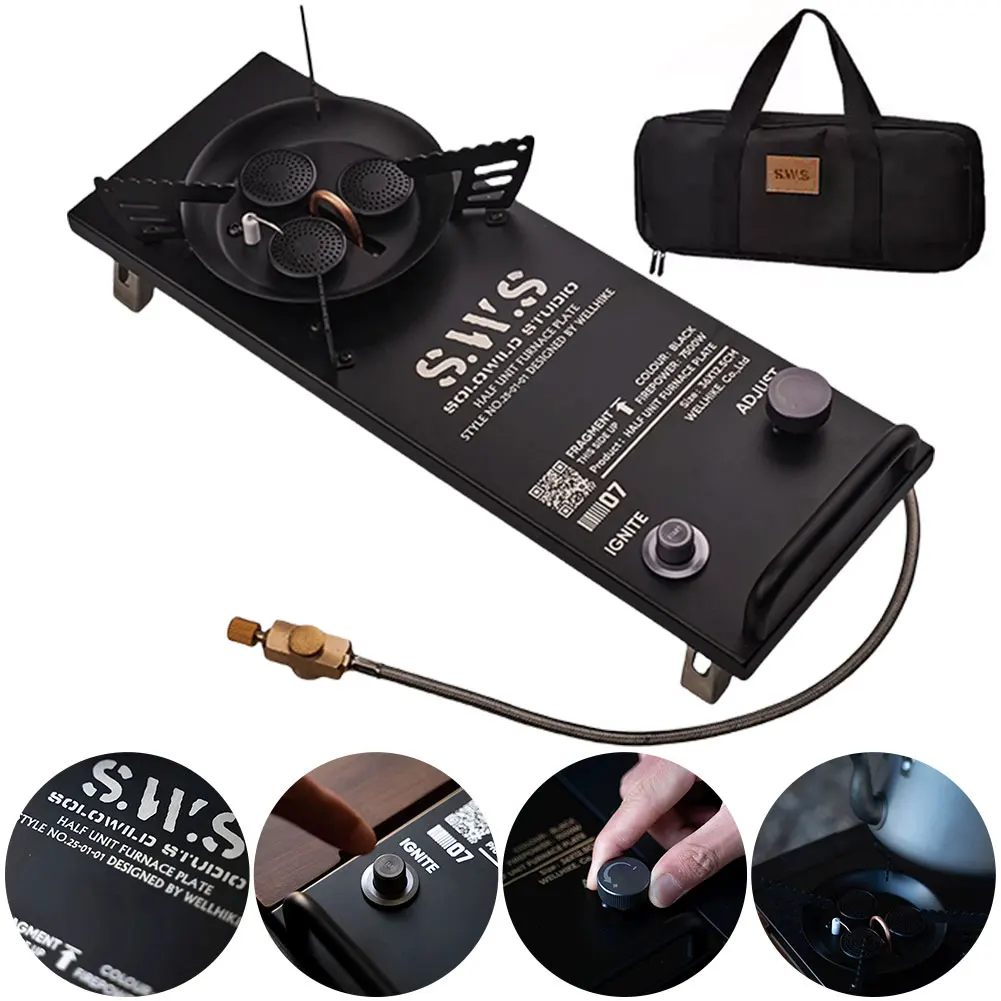 7500 W IGT Halbgerät-Gasherd mit verstellbaren Brennern, BBQ-Grill, Desktop-Herd, Hochleistungs-IGT-Brenner aus Aluminiumlegierung für IGT-Tisch Image