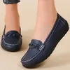 Flache Damenschuhe, modische, hochwertige Slipper für Damen, bequeme Mokassins, echtes Leder, Loafer-Schuhe für Damenschuhe