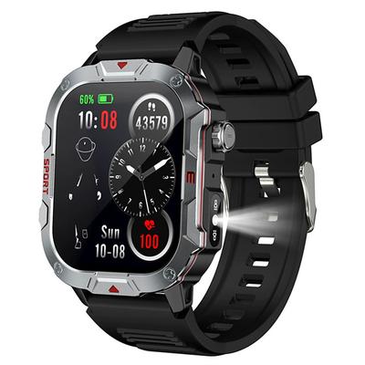 C40Pro Sport Smartwatches Flashlight Ultra Large Screen Voice Assistant Music Control Smart Watch Custom Dial Wrist Watches