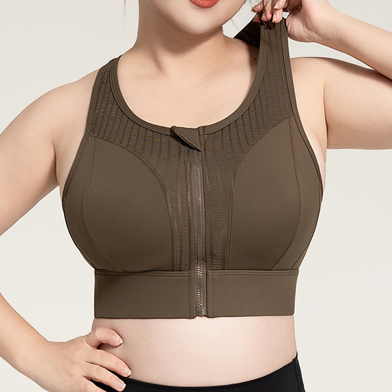 Women's Yoga Bra Sports Tank Top Pilates Bra Underwear High Impact High Supports Breathable Wireless Padded Solid / Plain Color Sport Activewear Black Green Gym Pilates Running