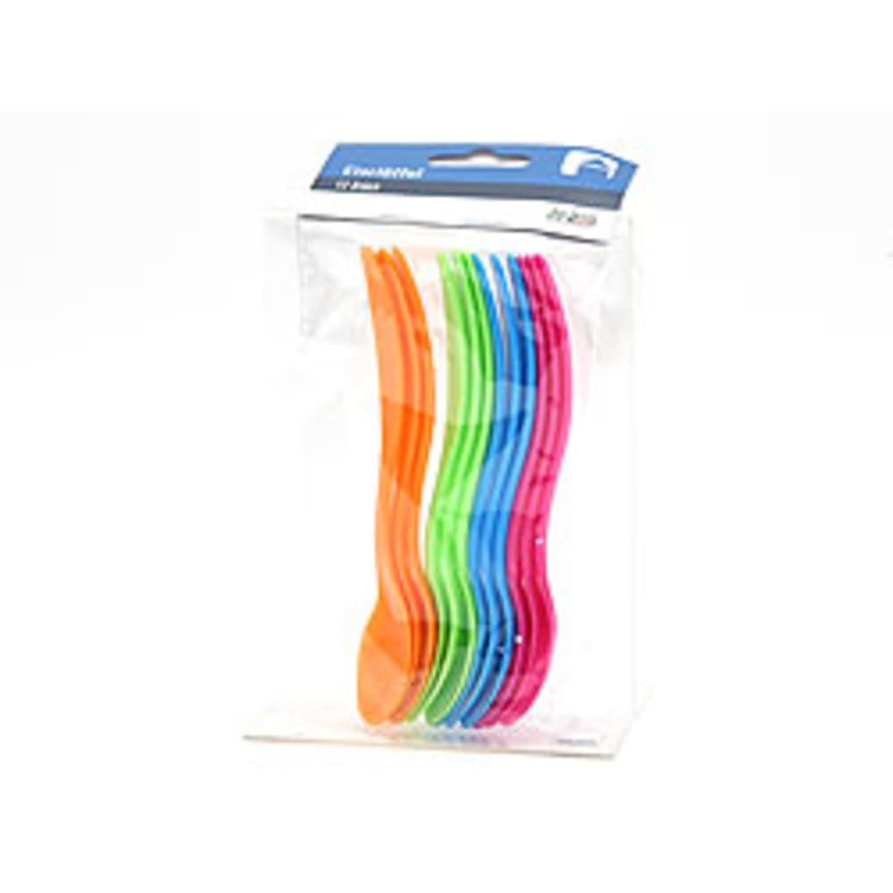 Löffel 12er Set, Dessertlöffel Eierlöffel Kaffeelöffel, farblich sortiert, 14 cm lang Image