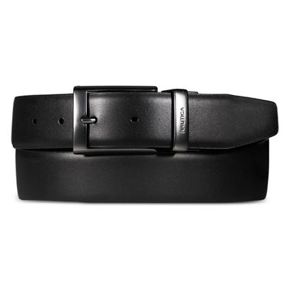 Nautica Men's Textured Reversible Belt 001 (Black), 34W