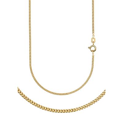 Collierkettchen FIRETTI "Schmuck Geschenk Gold 333 oder 585 Halskette Panzerkette diamantiert" Gr. 50, gold (gelbgoldfarben), Halsketten, Damen, 50, Gelbgold 585, B: 1,2mm, Made in Germany, B:1,2mm Image