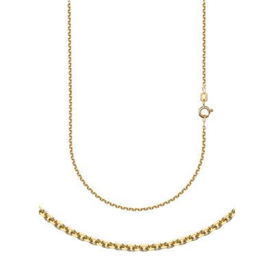 Collierkettchen FIRETTI "Schmuck Geschenk Gold 333 oder 585 Halskette Ankerkette diamantiert" Gr. 50, gold (gelbgoldfarben), Halsketten, Damen, 50, Gelbgold 585, B: 1,6mm, Made in Germany, B:1,6mm Image