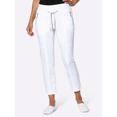 7/8-Hose CASUAL LOOKS, Damen, Gr. 44, Normalgrößen, weiß, 98% Baumwolle, 2% Elasthan, unifarben, 7/8-Länge, Hosen Image