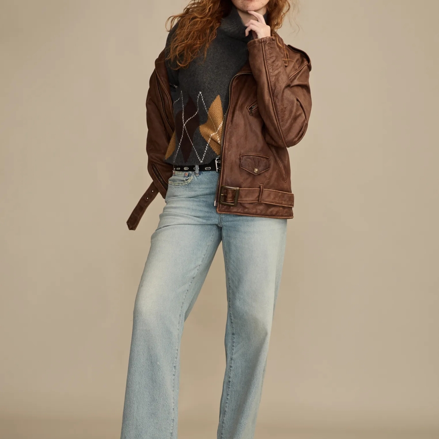 Lucky Brand Mid Rise Curvy Baggy - Women's Jeans Denim Pants in Cool Embrace Wash, Size 29 x 29